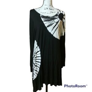 Soft Surroundings Black Tie Dye Dress